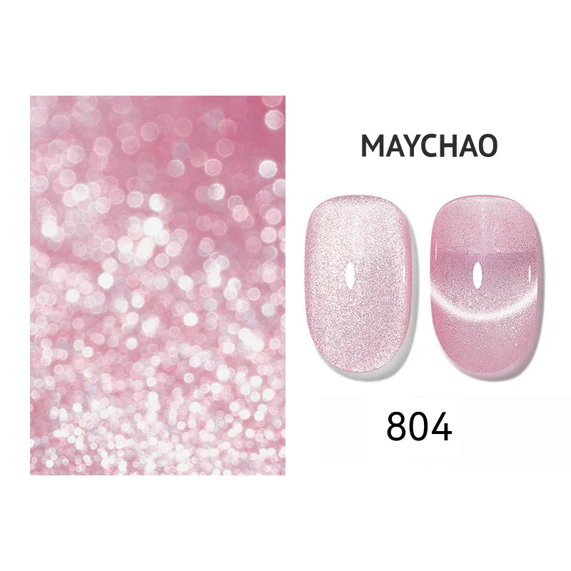 Maychao 12ml Cat Eye Gel Nail Polish Rainbow Effect