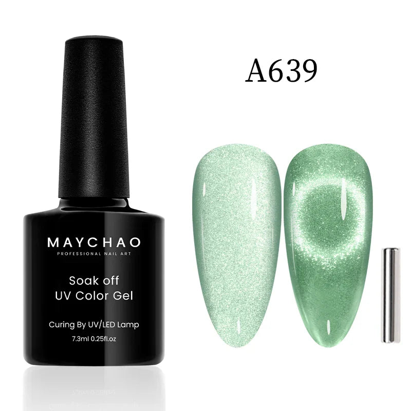 Maychao 12ml Cat Eye Gel Nail Polish Rainbow Effect