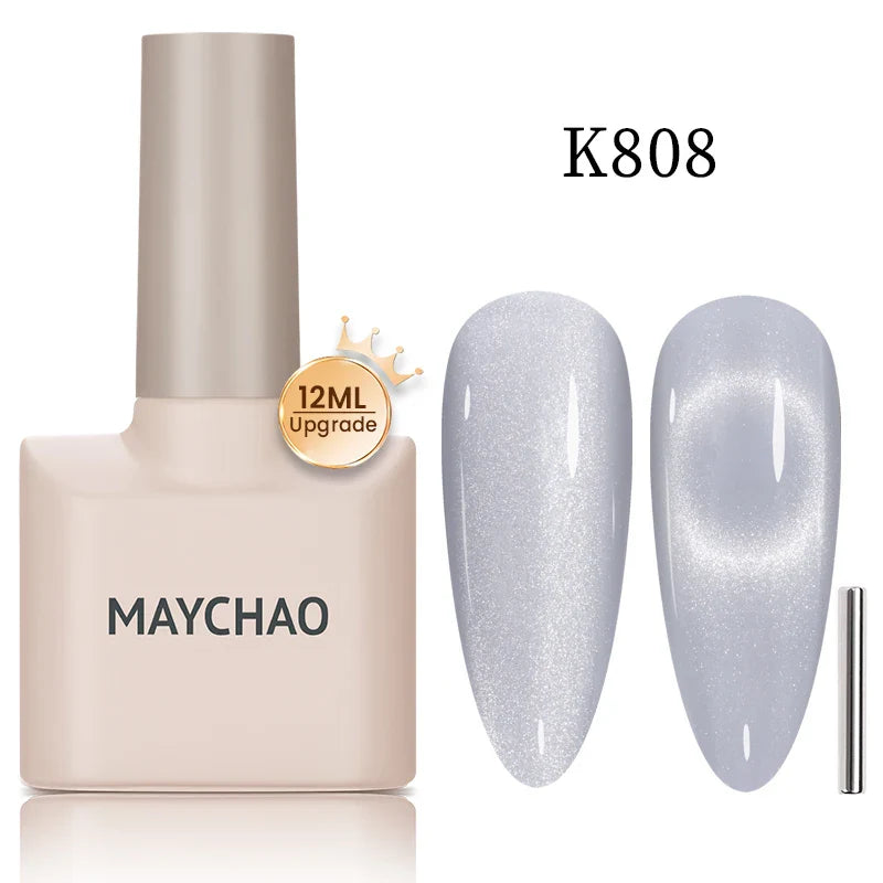 Maychao 12ml Cat Eye Gel Nail Polish Rainbow Effect