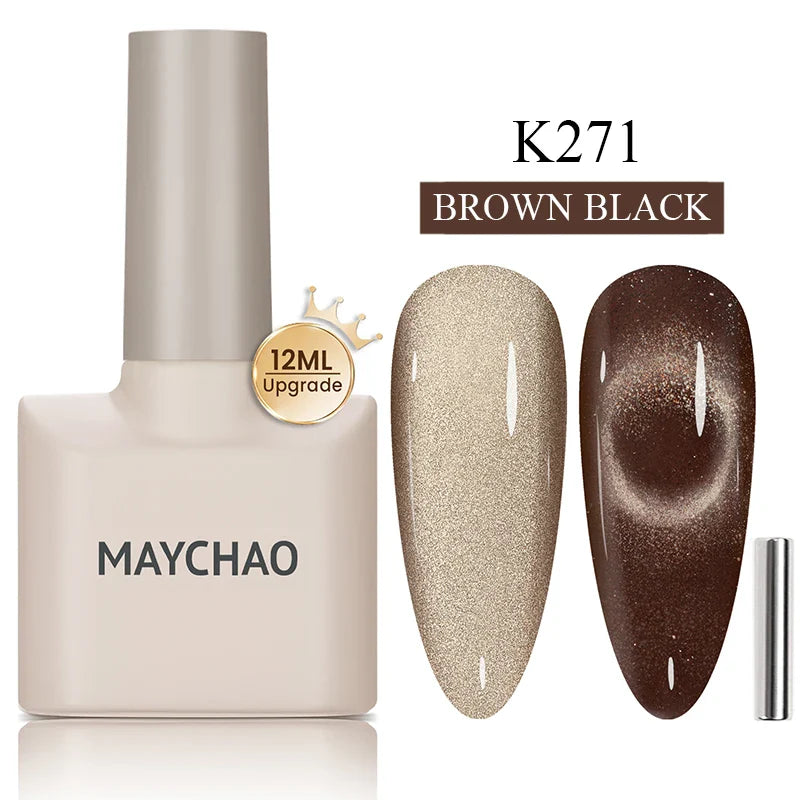 Maychao 12ml Cat Eye Gel Nail Polish Rainbow Effect
