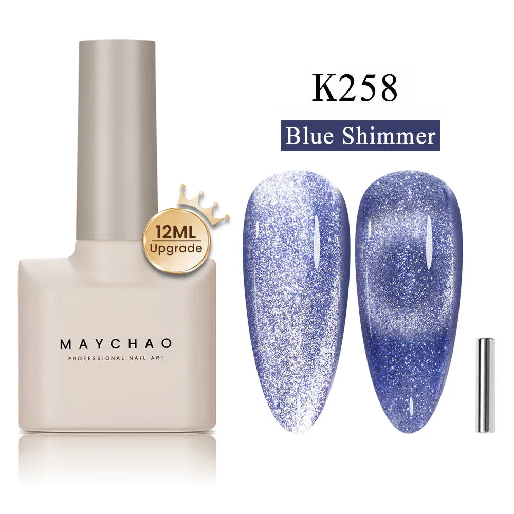 Maychao 12ml Cat Eye Gel Nail Polish Rainbow Effect