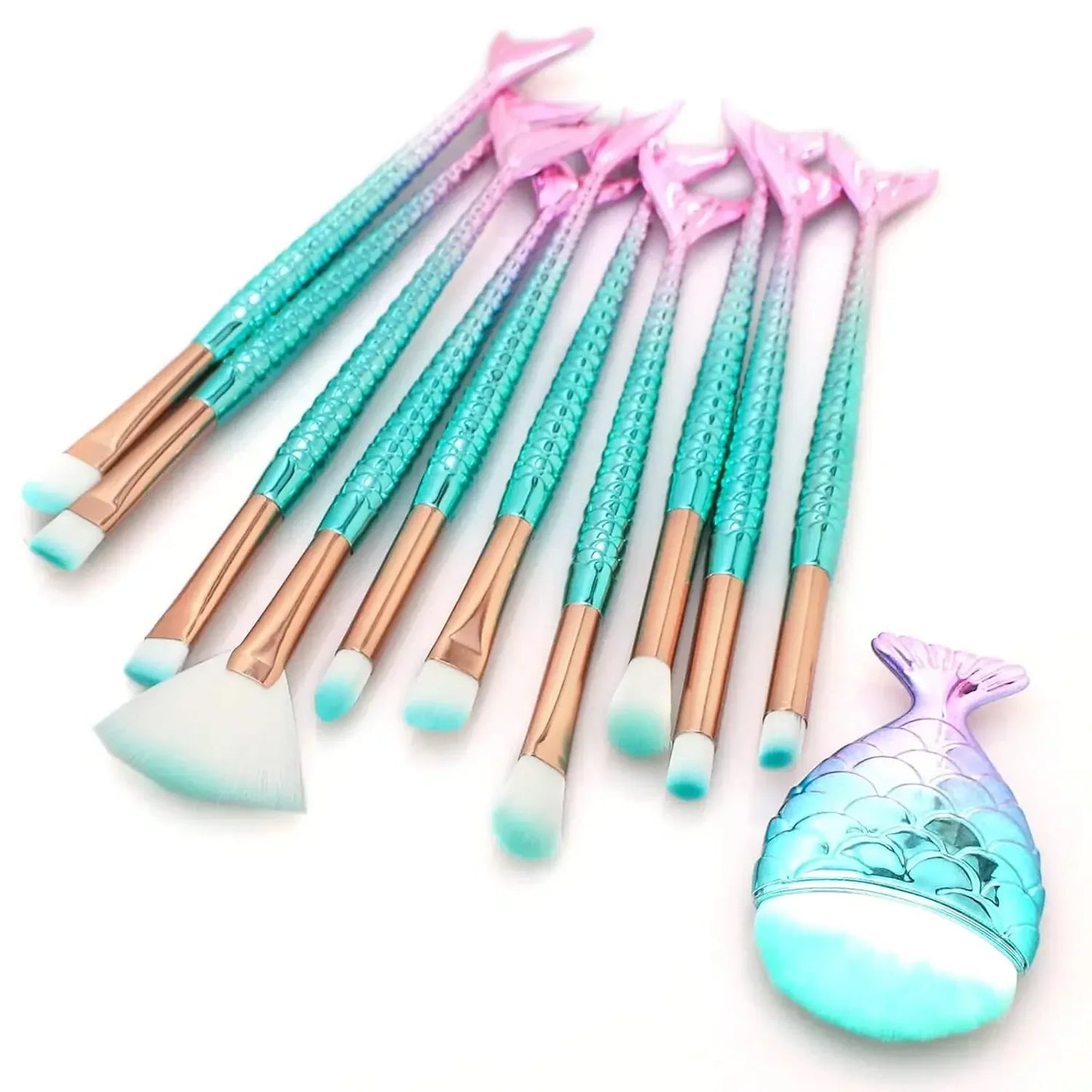 Mermaid Makeup Brush Set for Girls