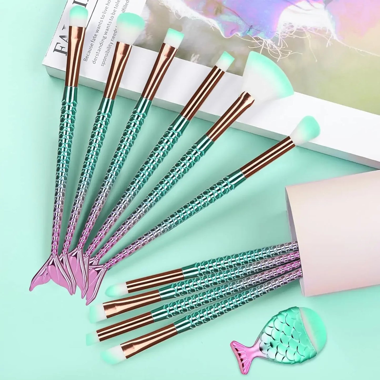 Mermaid Makeup Brush Set for Girls