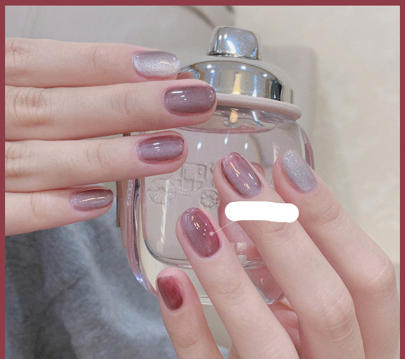 Milk Tea Crystal Cat Eye Nail Polish