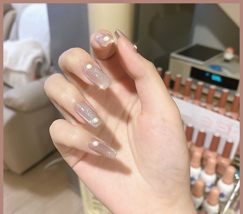 Milk Tea Crystal Cat Eye Nail Polish
