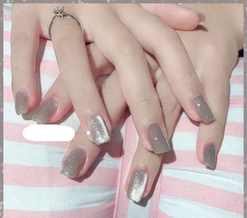 Milk Tea Crystal Cat Eye Nail Polish