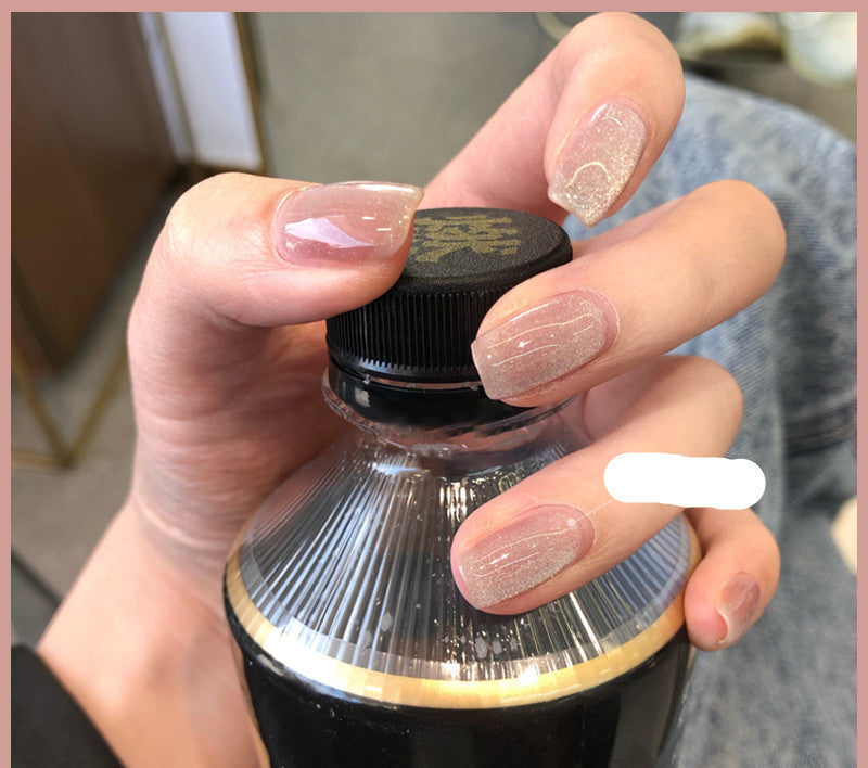 Milk Tea Crystal Cat Eye Nail Polish