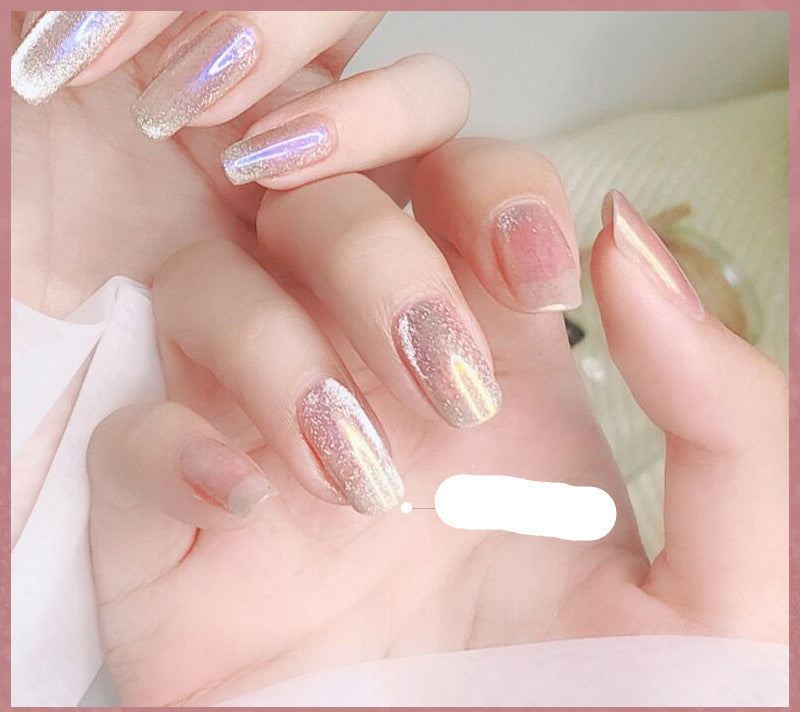 Milk Tea Crystal Cat Eye Nail Polish