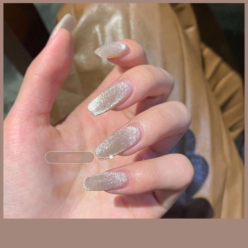 Milk Tea Crystal Cat Eye Nail Polish