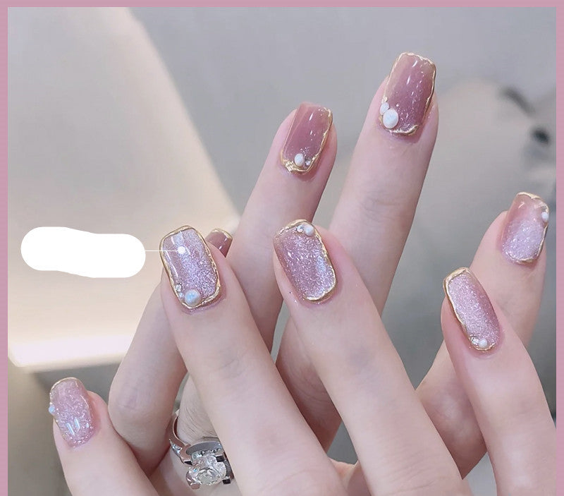 Milk Tea Crystal Cat Eye Nail Polish