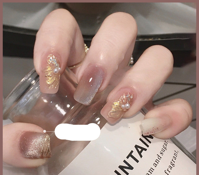 Milk Tea Crystal Cat Eye Nail Polish