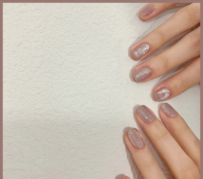 Milk Tea Crystal Cat Eye Nail Polish