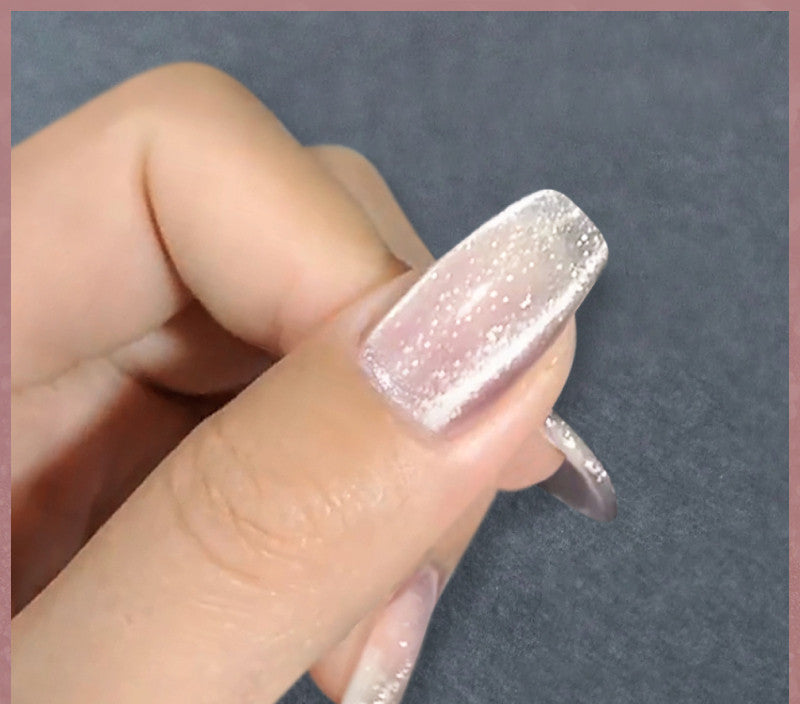 Milk Tea Crystal Cat Eye Nail Polish