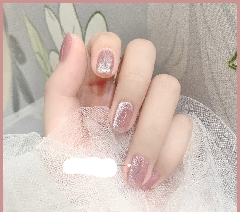 Milk Tea Crystal Cat Eye Nail Polish