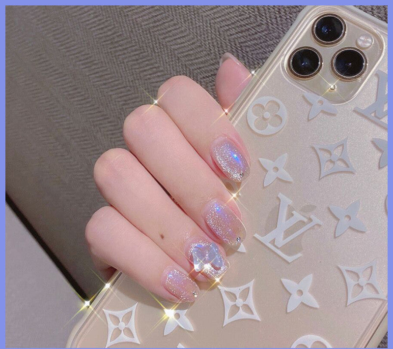 Milk Tea Crystal Cat Eye Nail Polish