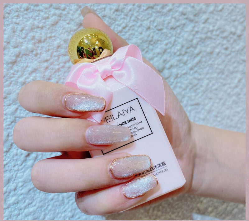 Milk Tea Crystal Cat Eye Nail Polish