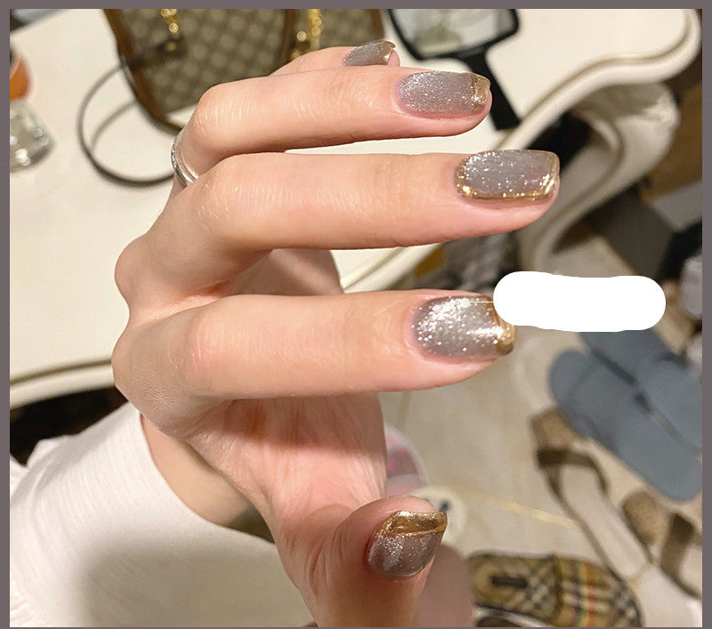 Milk Tea Crystal Cat Eye Nail Polish