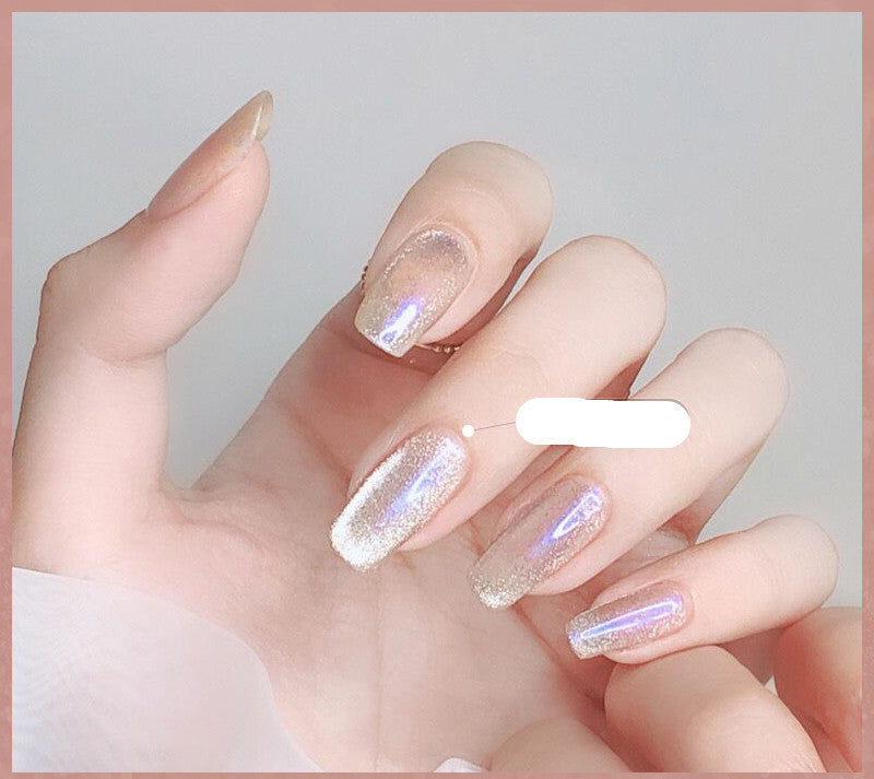Milk Tea Crystal Cat Eye Nail Polish
