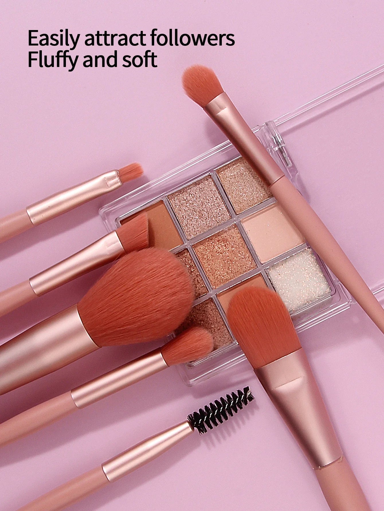 Mini 7pcs Makeup Brush Set for Beginners