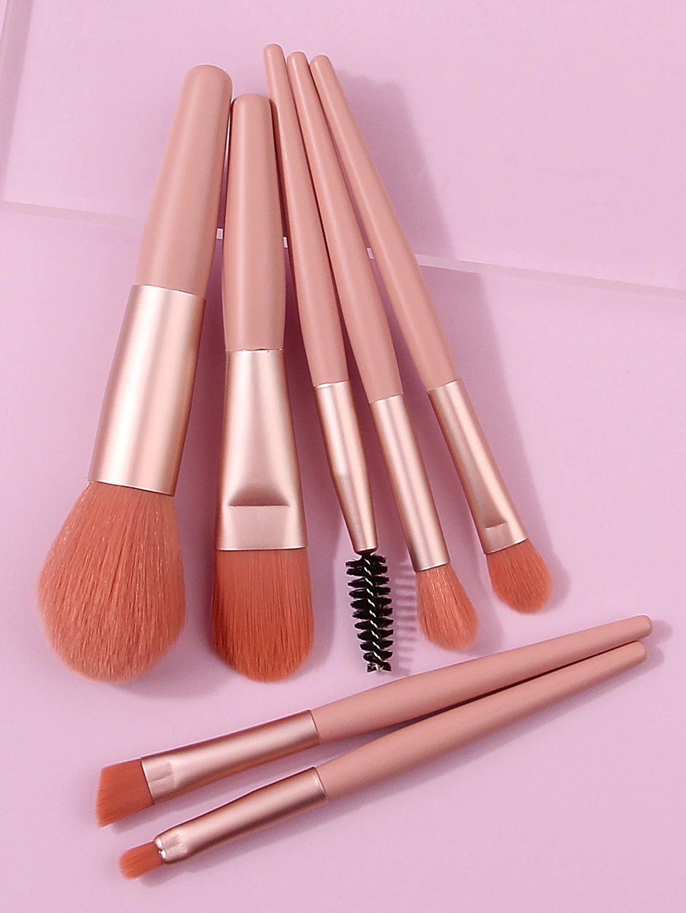 Mini 7pcs Makeup Brush Set for Beginners