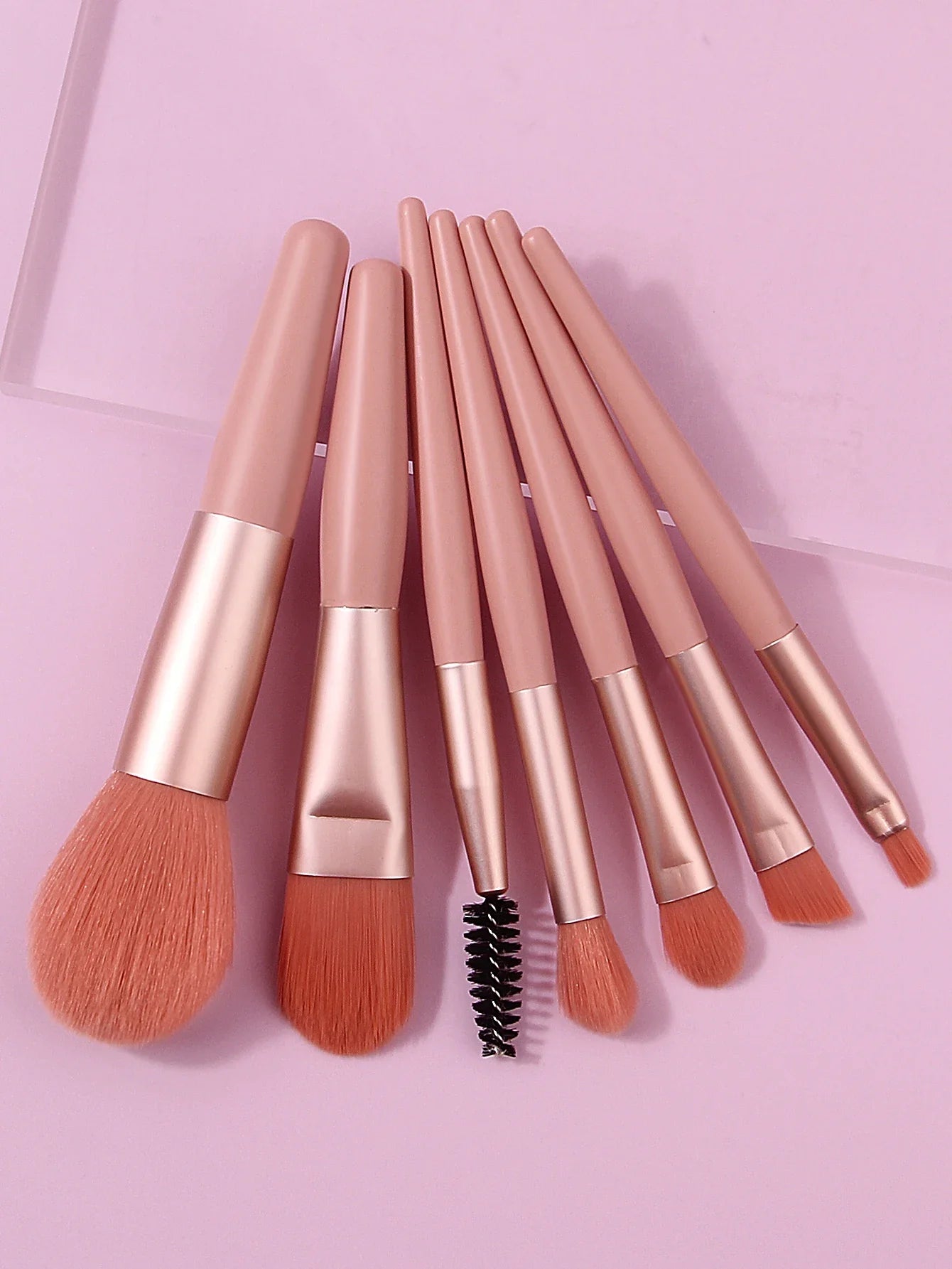 Mini 7pcs Makeup Brush Set for Beginners