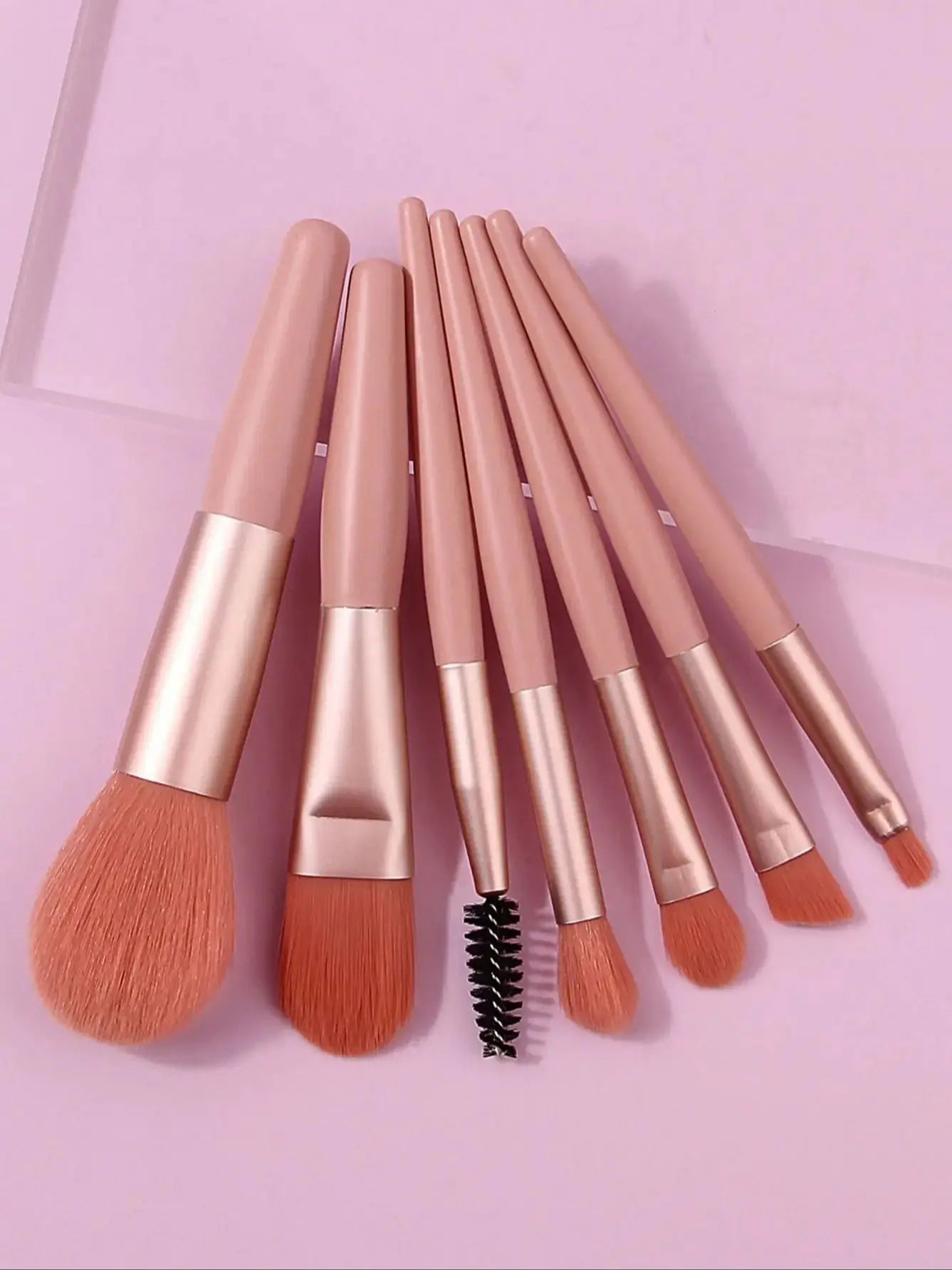 Mini 7pcs Makeup Brush Set for Beginners