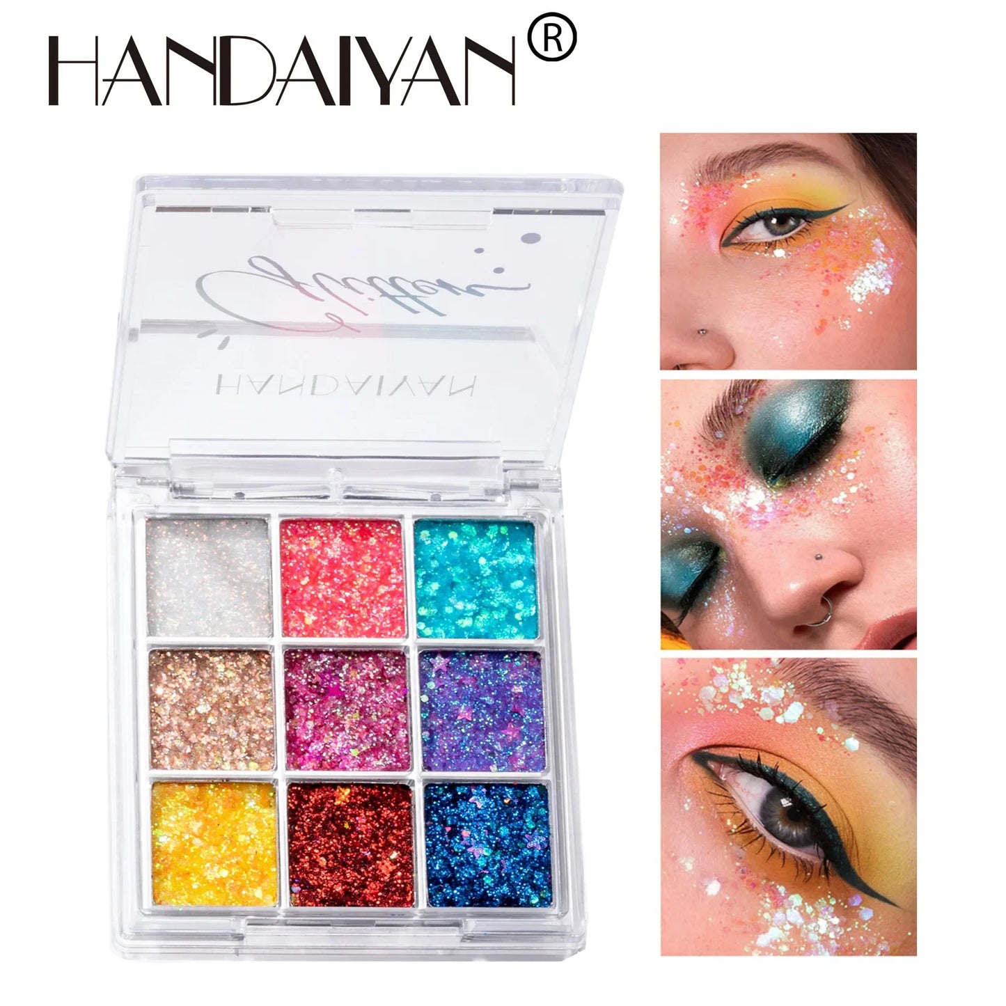 Mini 9-Color Glitter Eyeshadow Palette