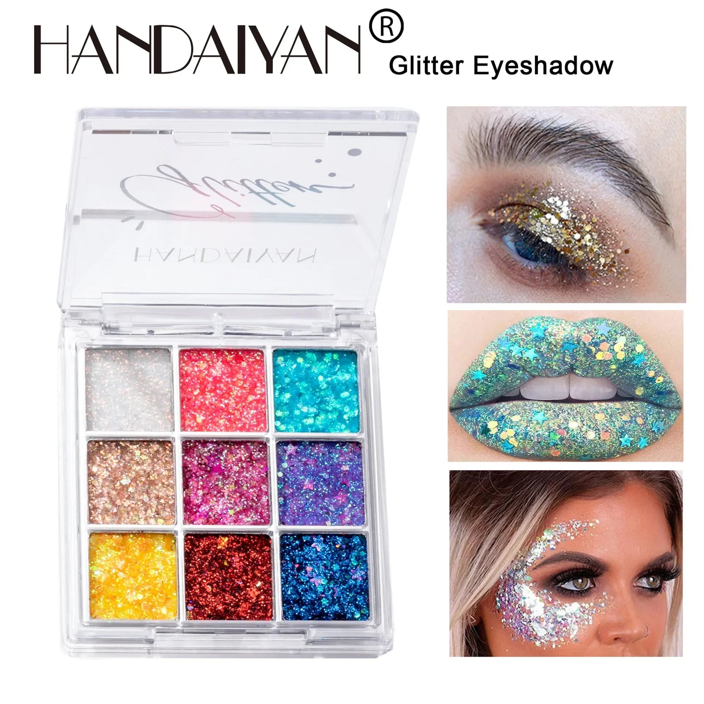Mini 9-Color Glitter Eyeshadow Palette