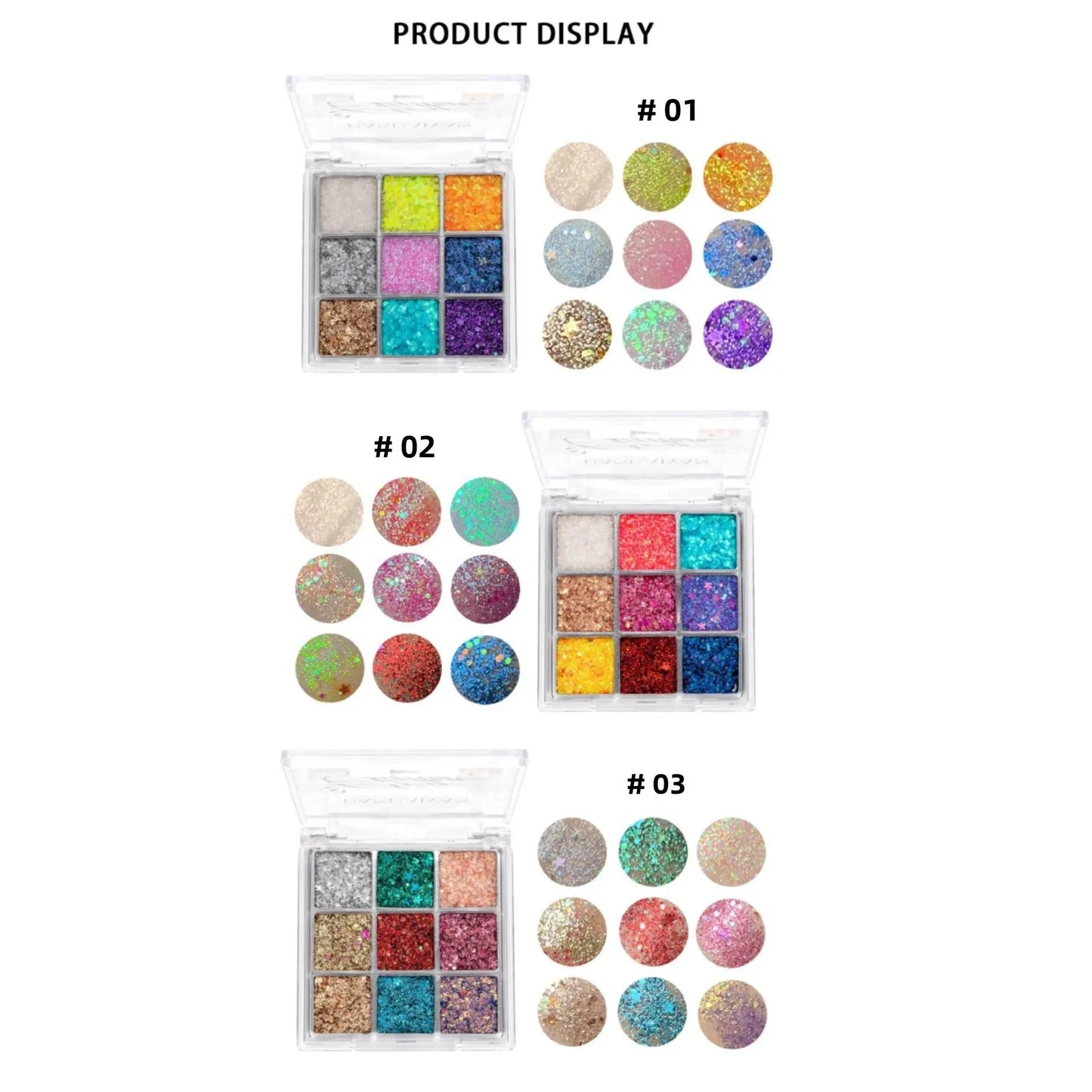 Mini 9-Color Glitter Eyeshadow Palette