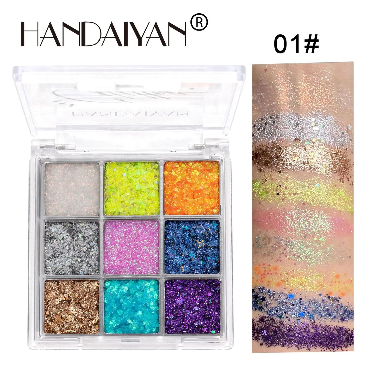 Mini 9-Color Glitter Eyeshadow Palette