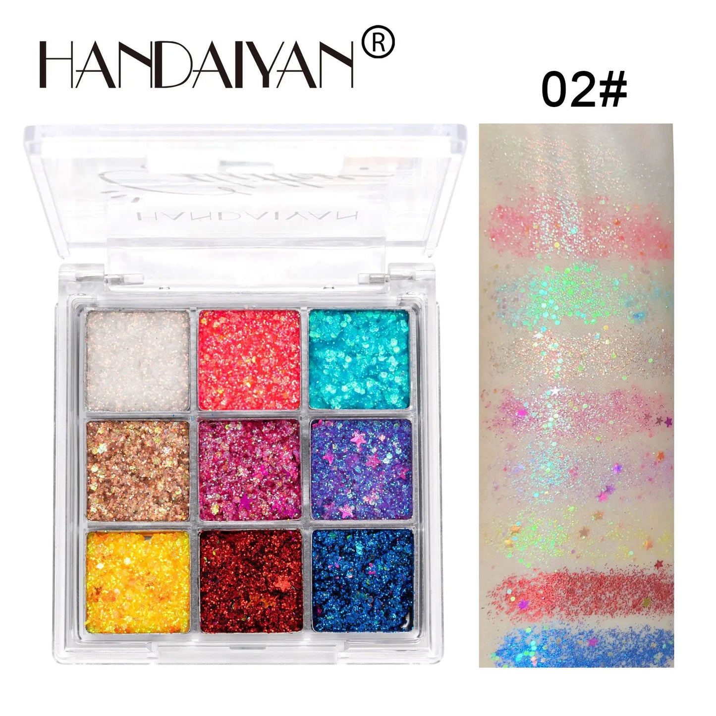 Mini 9-Color Glitter Eyeshadow Palette