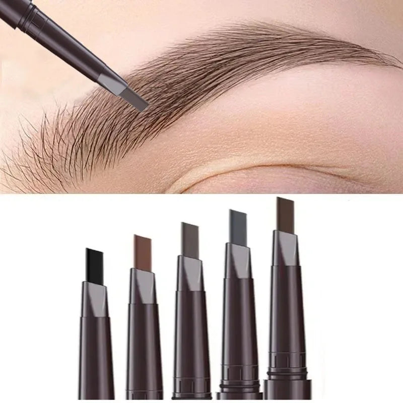 Natural Brown Waterproof Eyebrow Pencil With Brush For Precise Brows