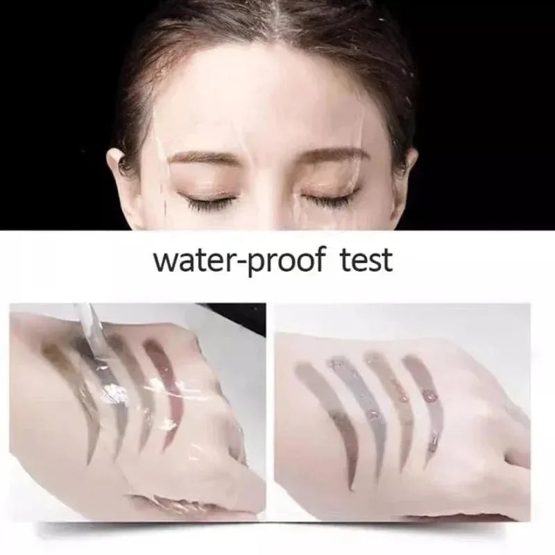 Natural Brown Waterproof Eyebrow Pencil With Brush For Precise Brows