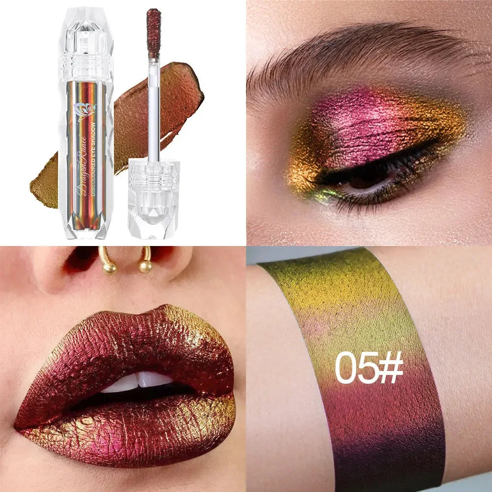 Navy Green Chameleon Glitter Lip & Eye Gloss Stick
