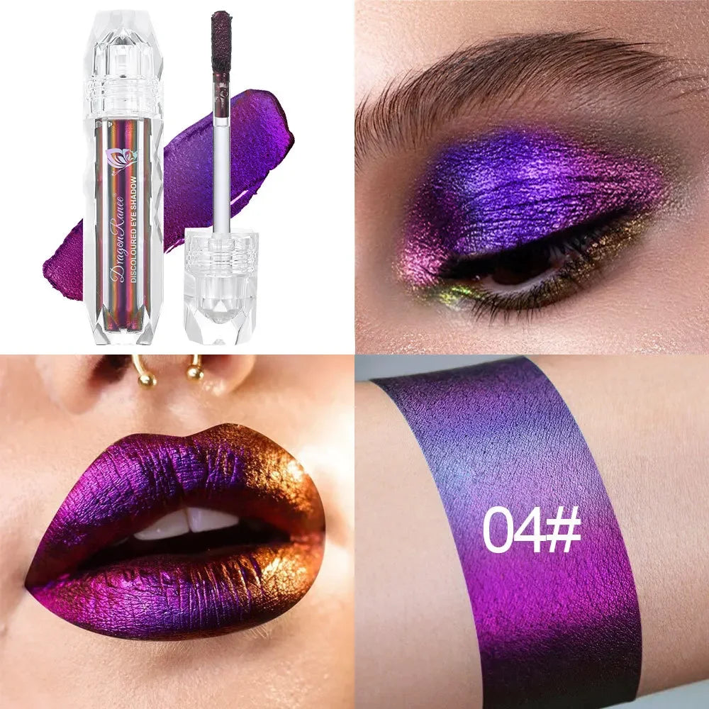 Navy Green Chameleon Glitter Lip & Eye Gloss Stick