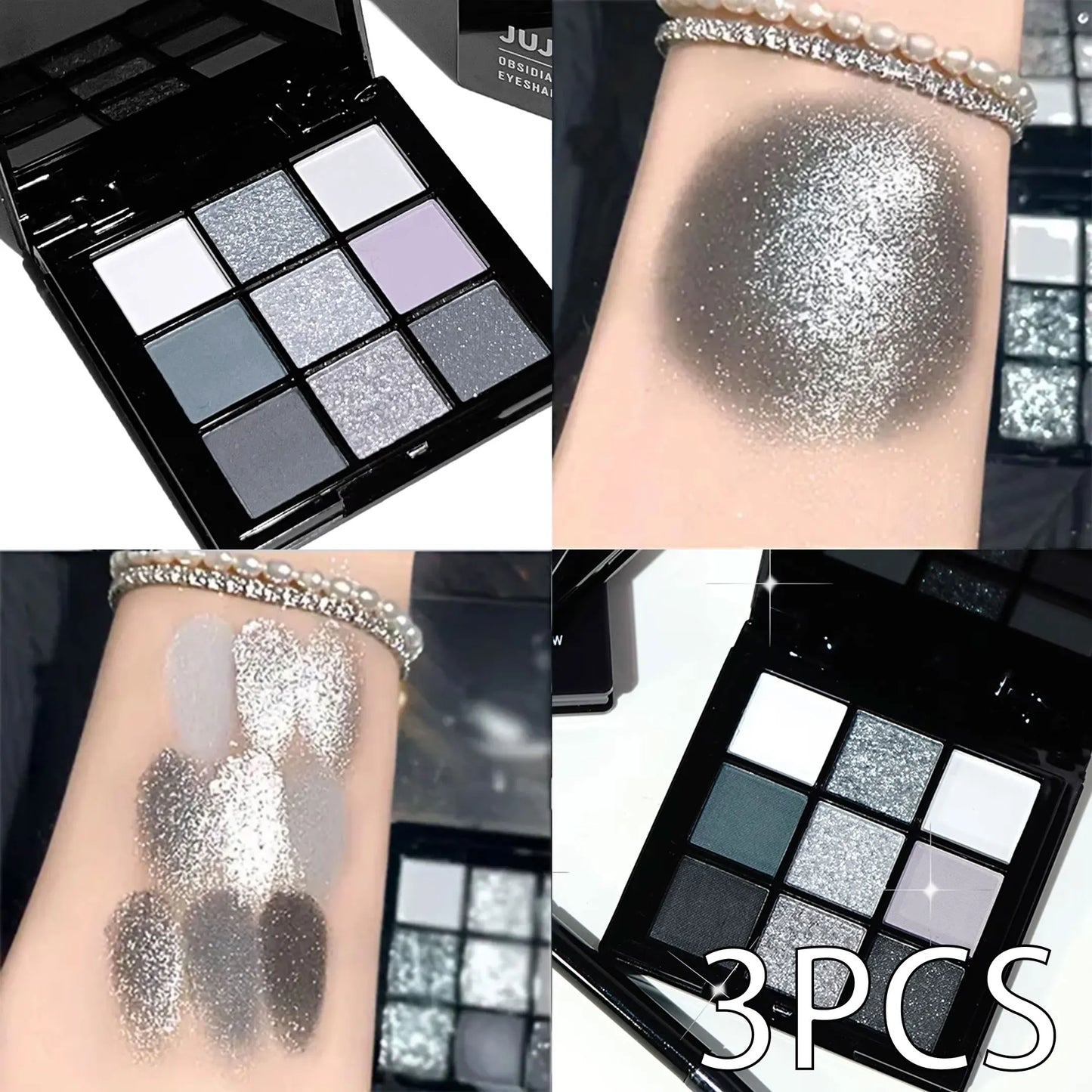 Nine Color Eyeshadow Palette for Smoky Makeup