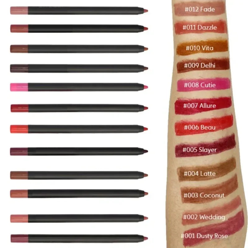 Nude Brown Lip Liner Pencil Matte Waterproof Long Lasting