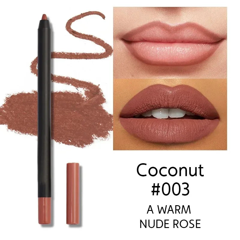 Nude Brown Lip Liner Pencil Matte Waterproof Long Lasting