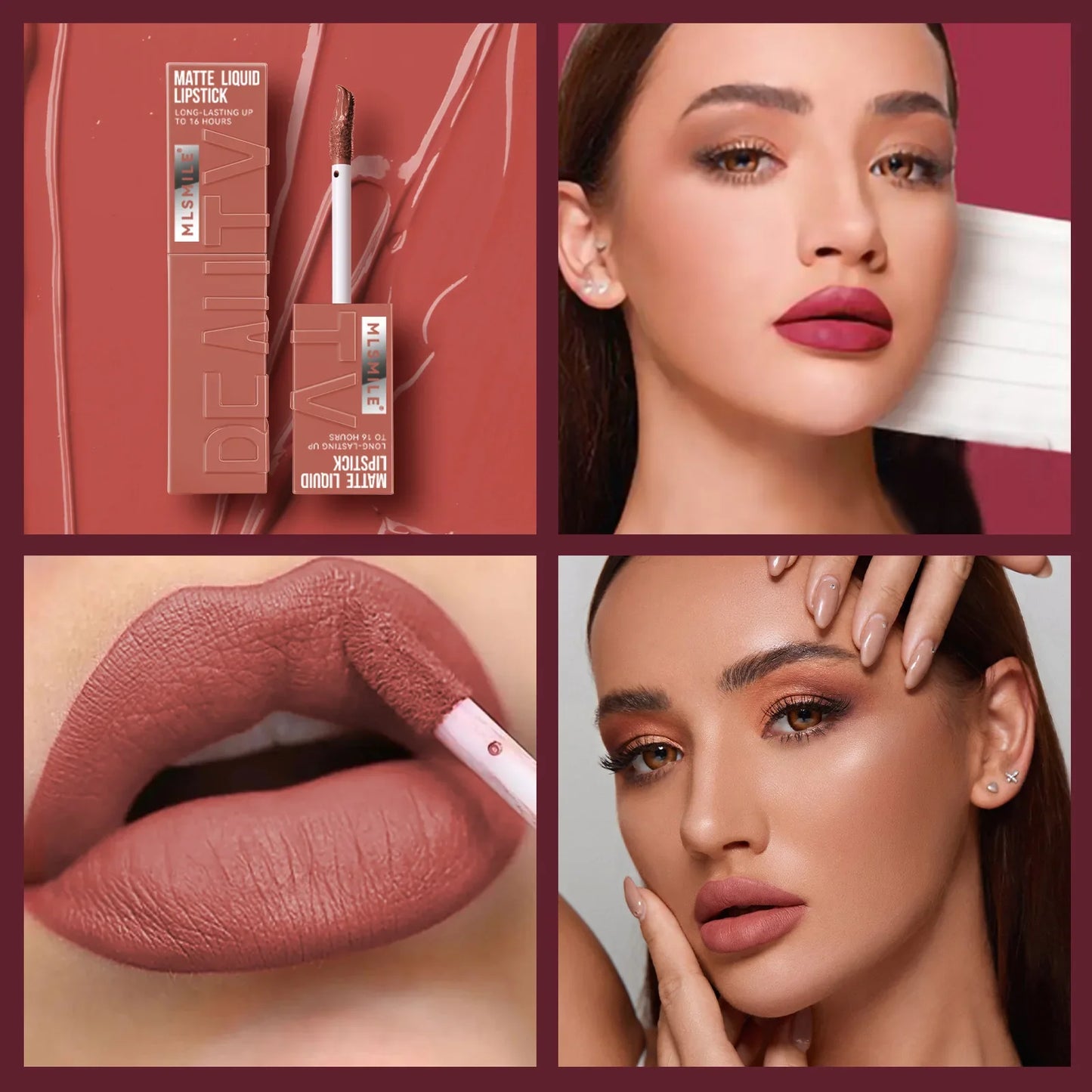 Nude Matte Lip Gloss Waterproof Lasting Lipstick