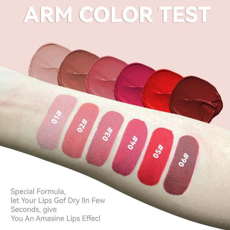 Nude Matte Lip Gloss Waterproof Lasting Lipstick