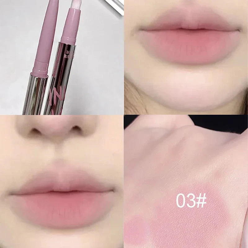 Nude Matte Lip Liner With Lip Brush Korean Natural Pink