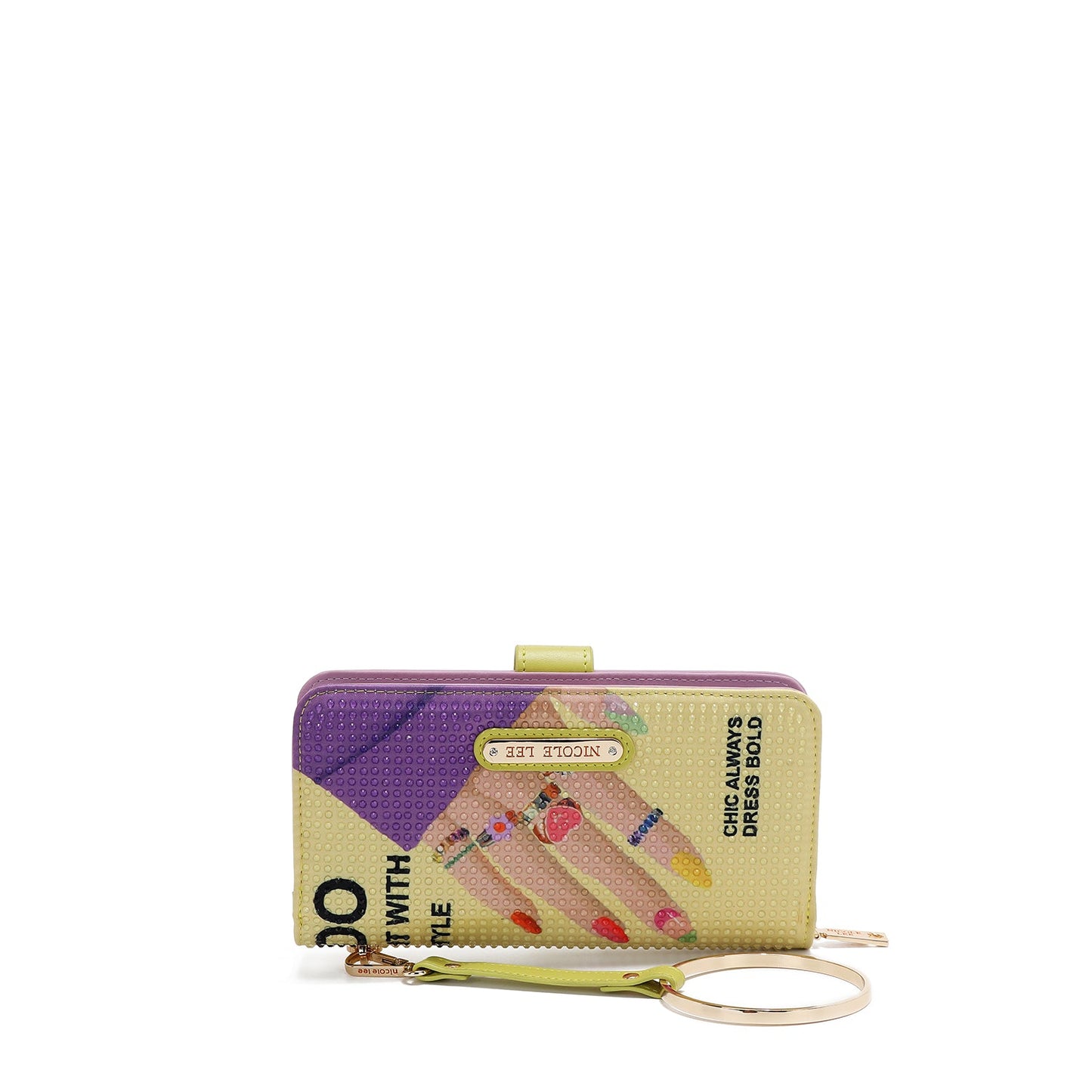 CARTERA PLEGABLE CON LA FIRMA DE NL CON CORREA (NAIL POLISH)