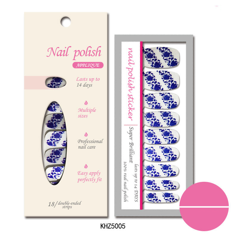 Pearlescent Gloss Nail Polish Film Sticker