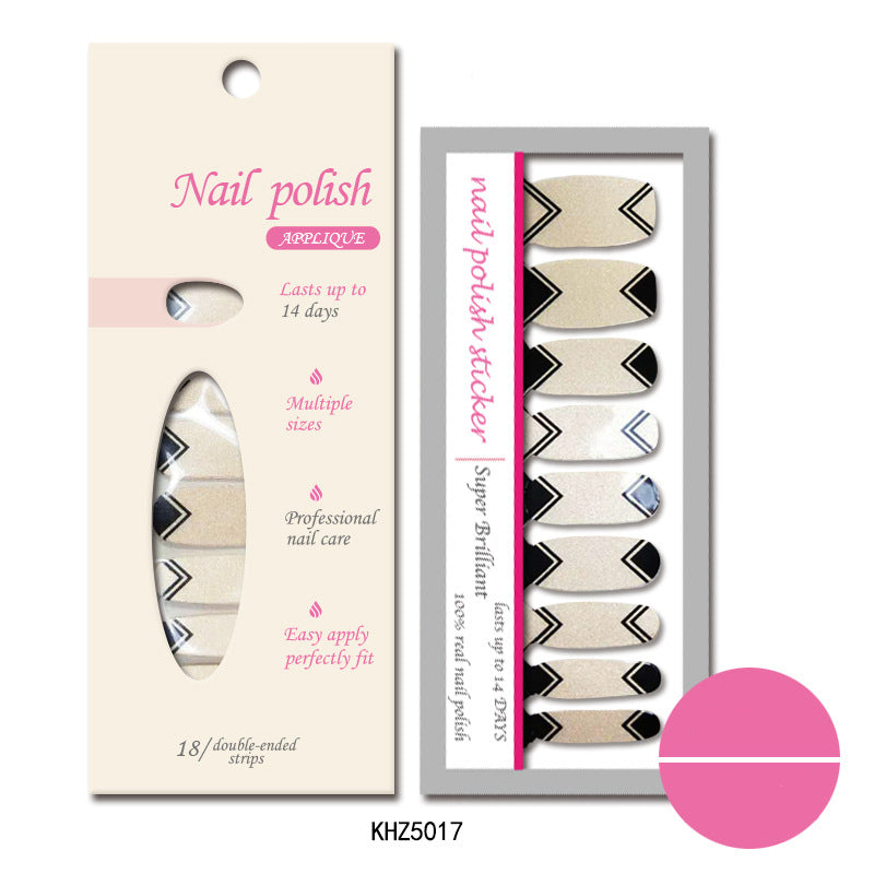 Pearlescent Gloss Nail Polish Film Sticker