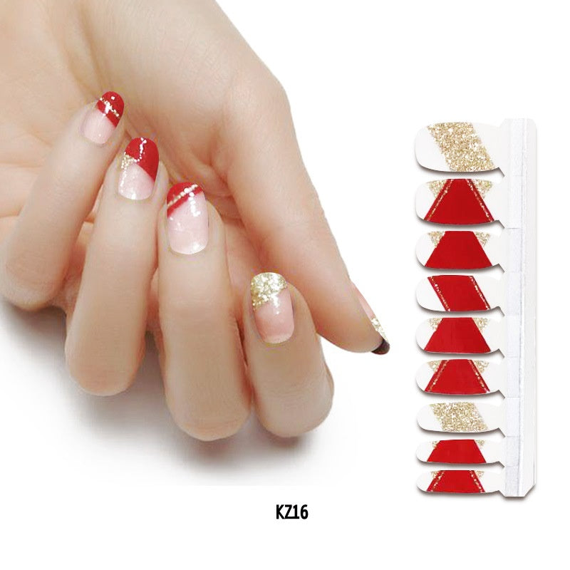 Pearlescent Gloss Nail Polish Film Sticker