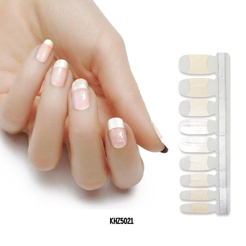 Pearlescent Gloss Nail Polish Film Sticker