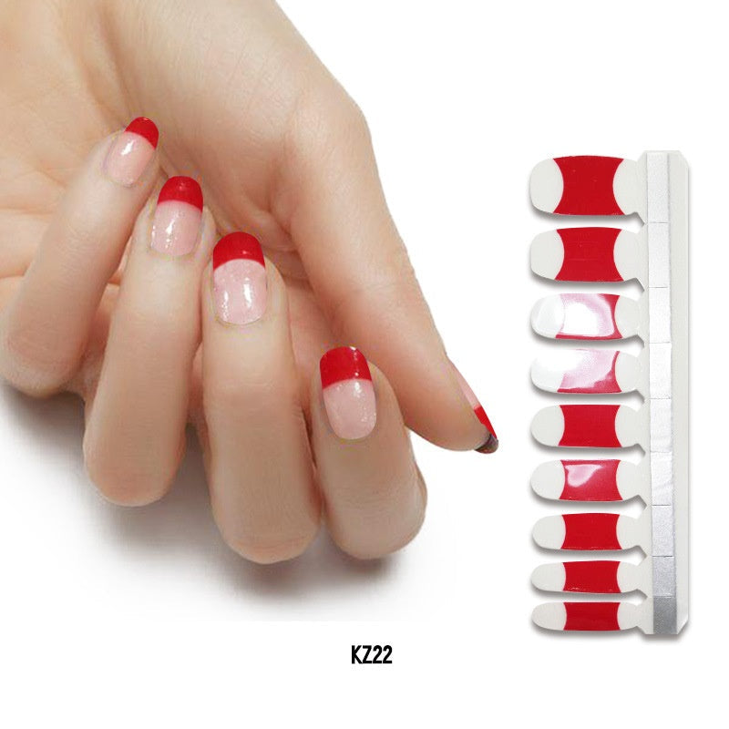 Pearlescent Gloss Nail Polish Film Sticker