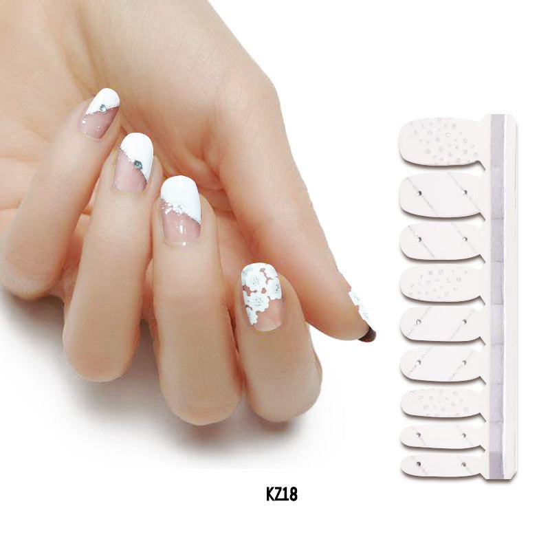Pearlescent Gloss Nail Polish Film Sticker