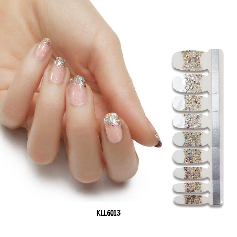 Pearlescent Gloss Nail Polish Film Sticker