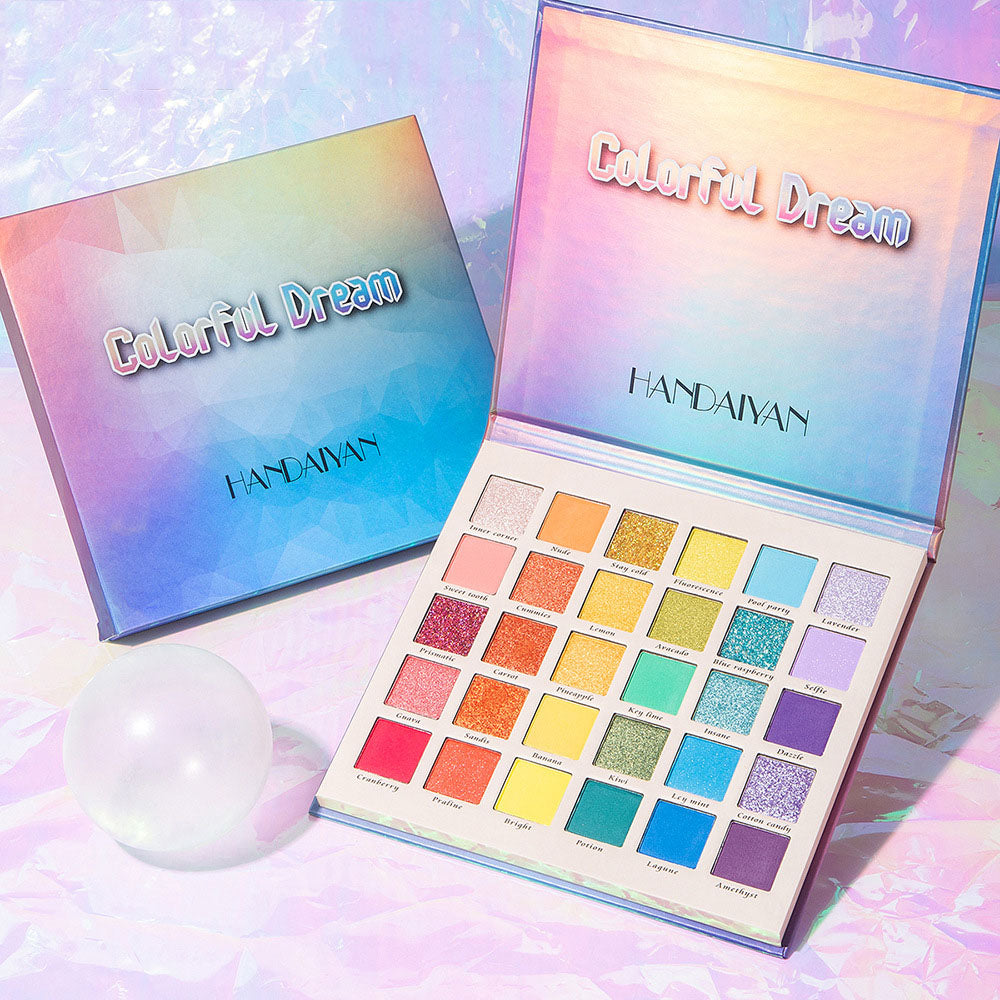 Pearlescent Matte Glitter 30-Color Eyeshadow Palette